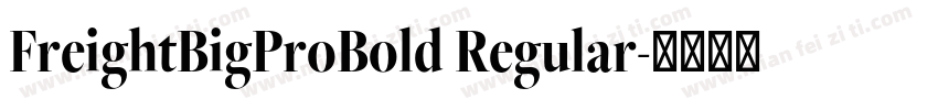 FreightBigProBold Regular字体转换